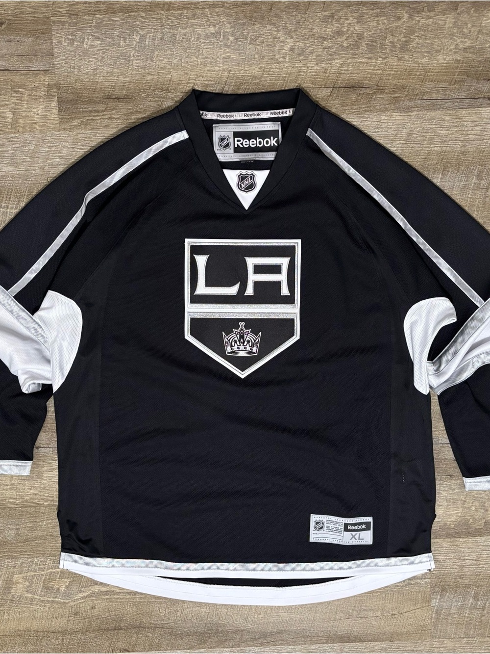 Y2K Los Angeles Kings Hockey Jersey Blank Reebok Men's XL Black Embroidered 2015